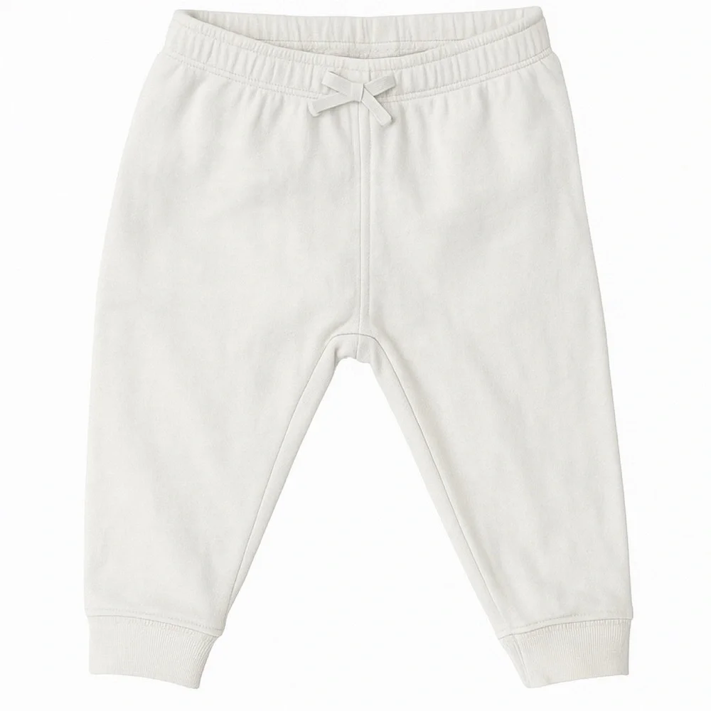 White Pull On Pants with Bow Detail